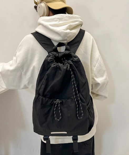 リュックサック ドローストリング 大容量 カジュアル ナイロン バックパック 男女兼用 おしゃれ 巾着リュックサック 旅行遠足 軽量バッグ アウトドア ストリート 88CXH-102